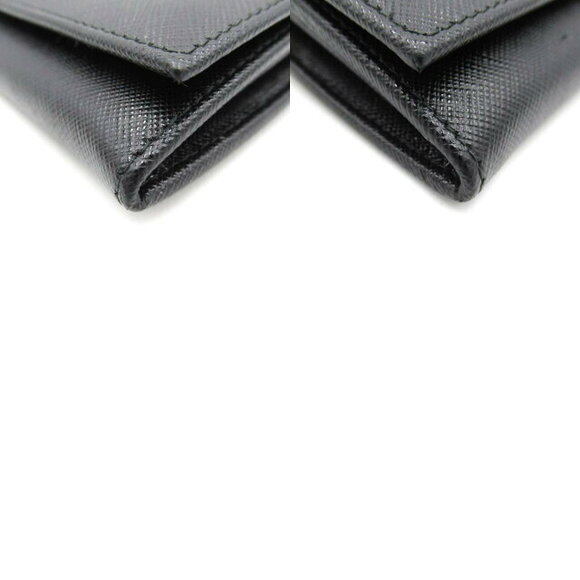 Prada Zip Long Wallet Saffiano Leather Bifold Black - Picture 10 of 10